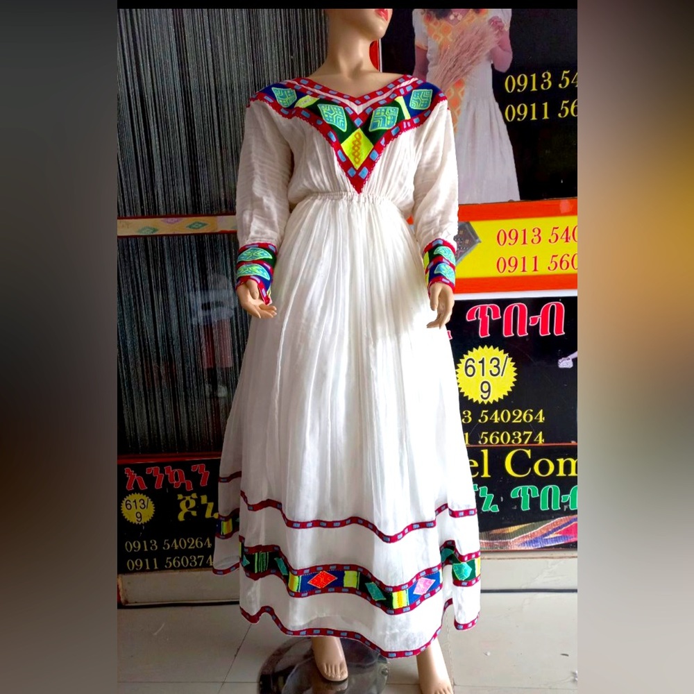 Ethiopian, eritrean traditional woman’s dress